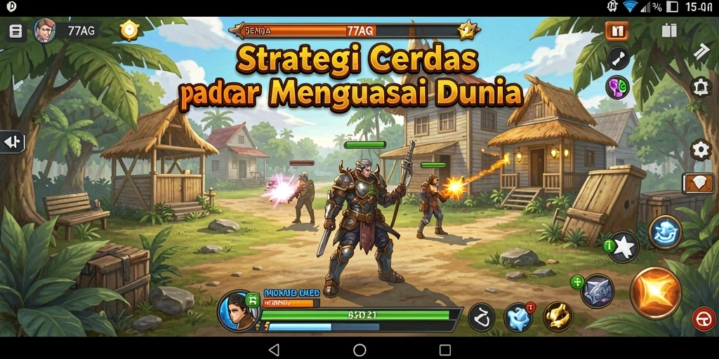 Tampilan menegangkan dari pertempuran strategi dalam 77AG.