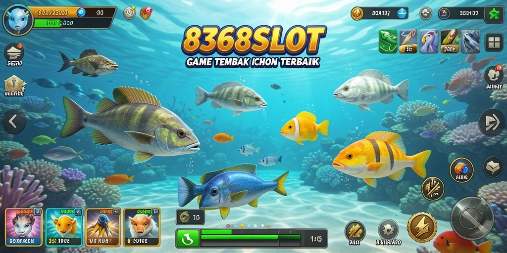 Screenshot 8368SLOT menampilkan momen seru dalam gameplay Tembak Ikan.