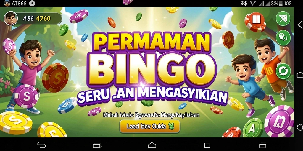 Menampilkan gameplay seru dalam permainan Bingo AT866.