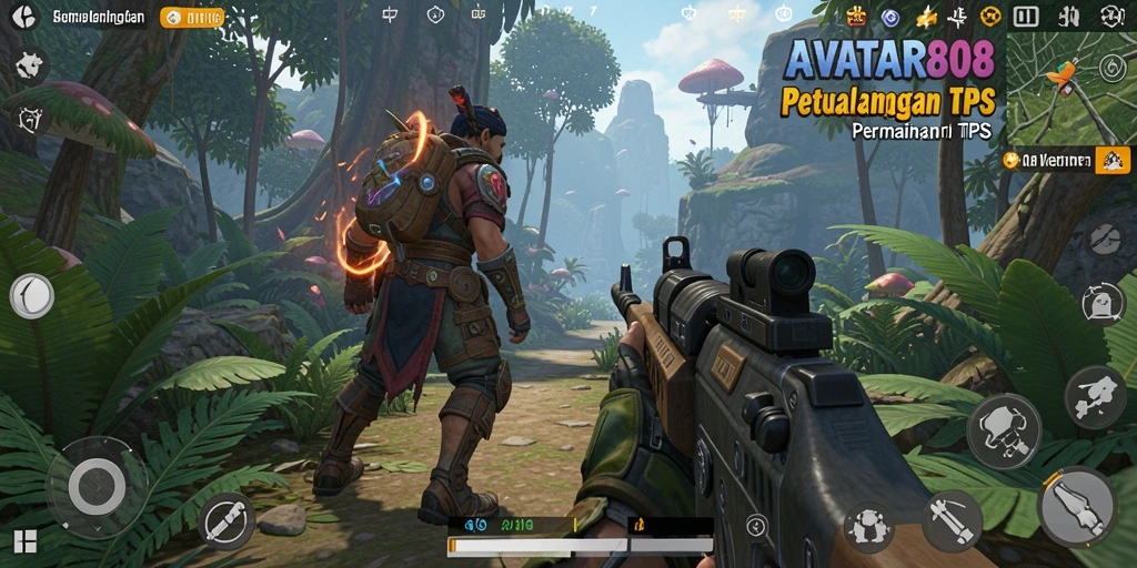 Tangkapan layar utama AVATAR808 menampilkan aksi seru dalam gameplay TPS.