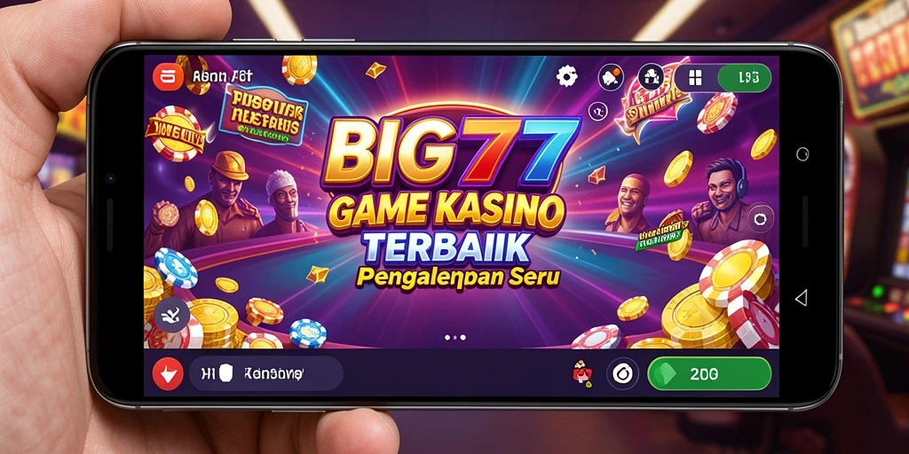 Tampilan screenshot utama BIG77 menampilkan gameplay kasino yang menegangkan.