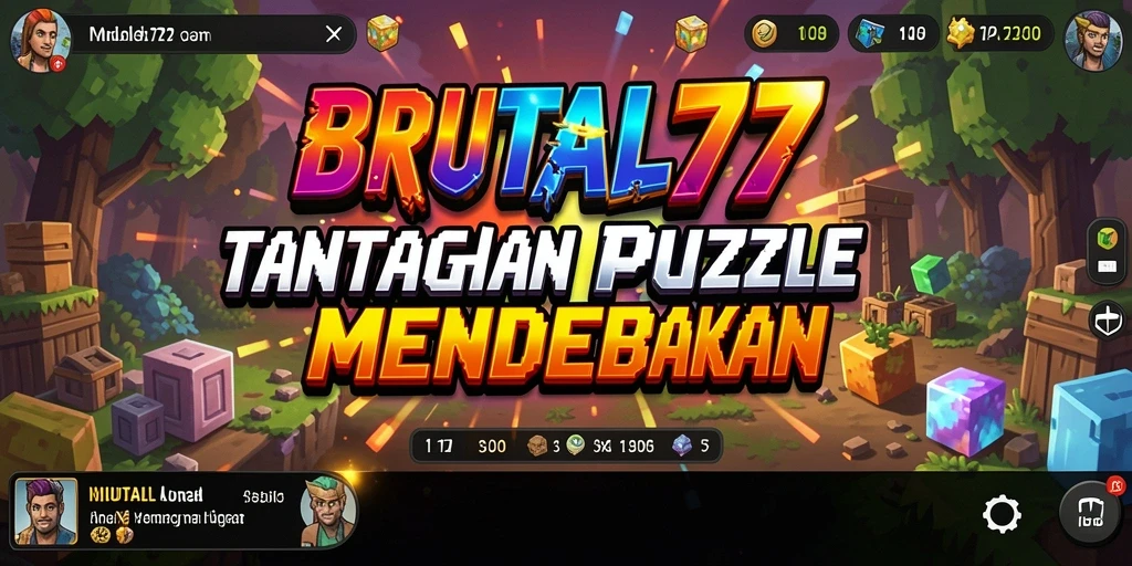 Tampilan gameplay menarik dalam BRUTAL77 menampilkan tantangan puzzle.