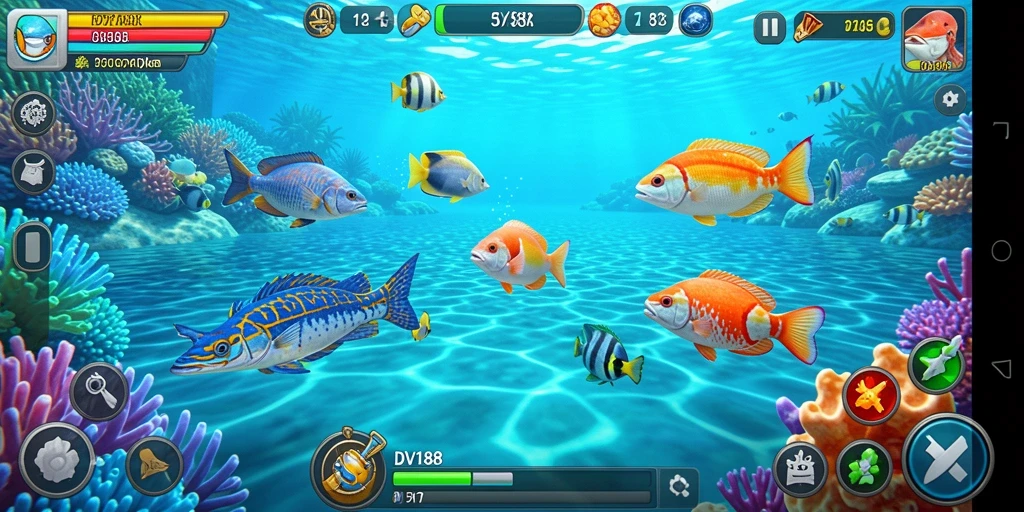 Gameplay seru DV188 dengan aksi tembak ikan yang mendebarkan.