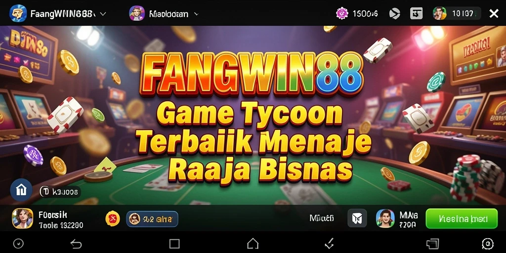 Screenshot FANGWIN88 menampilkan elemen gameplay Tycoon yang menarik.