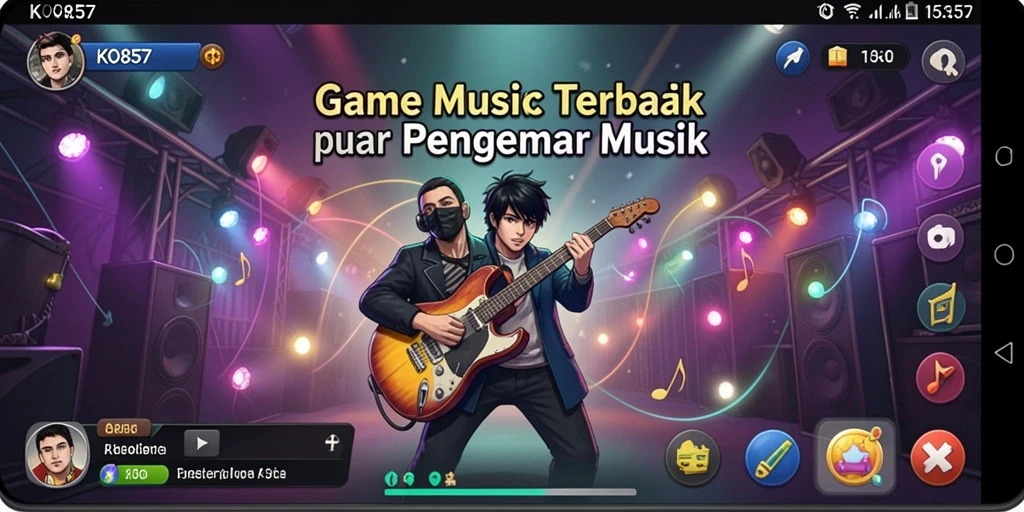 Tampilan gameplay KO857 yang penuh warna dan interaktif.