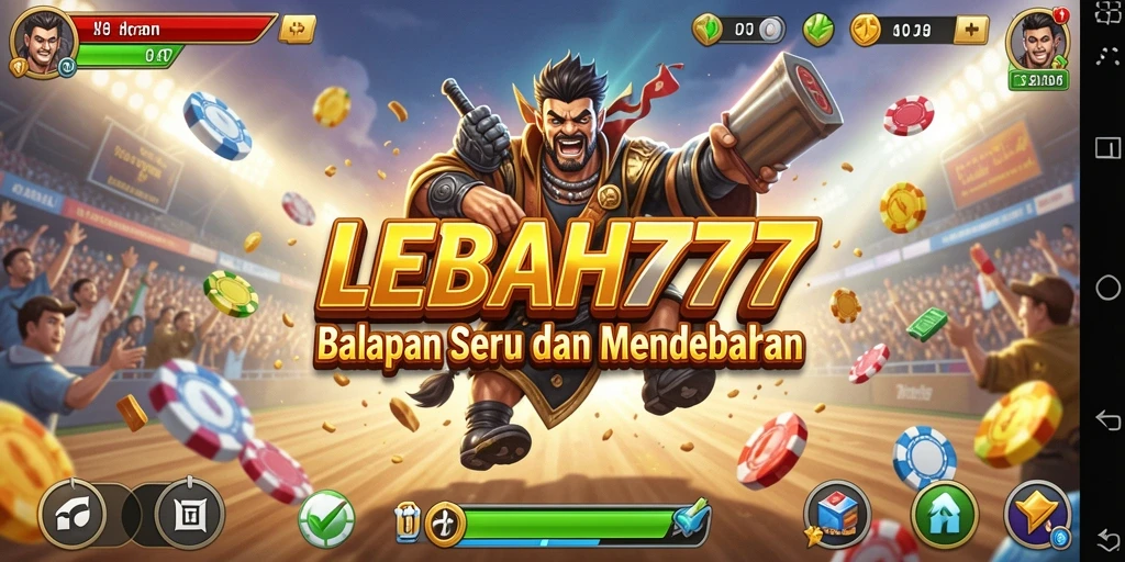 Gameplay seru dari LEBAH777 yang menampilkan aksi balapan.