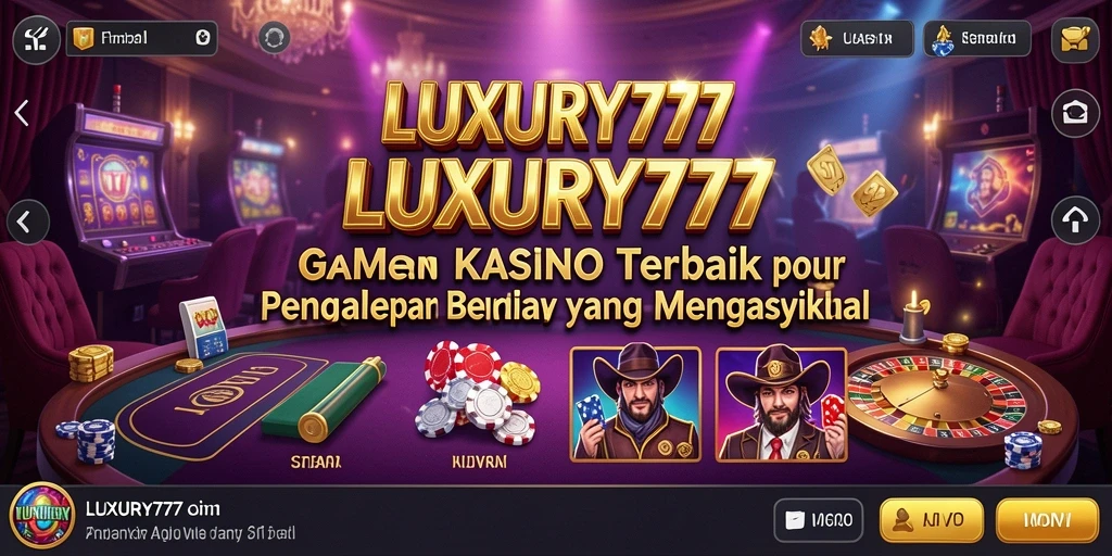 Screenshot utama LUXURY777 menampilkan gameplay Kasino yang mendebarkan.
