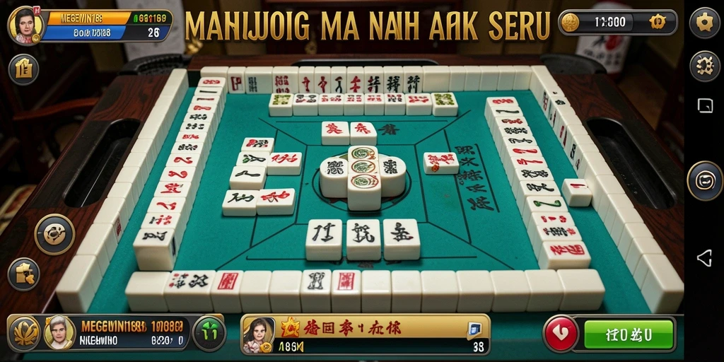 Screenshot permainan MEGEWIN188 menampilkan gameplay seru Mahjong.