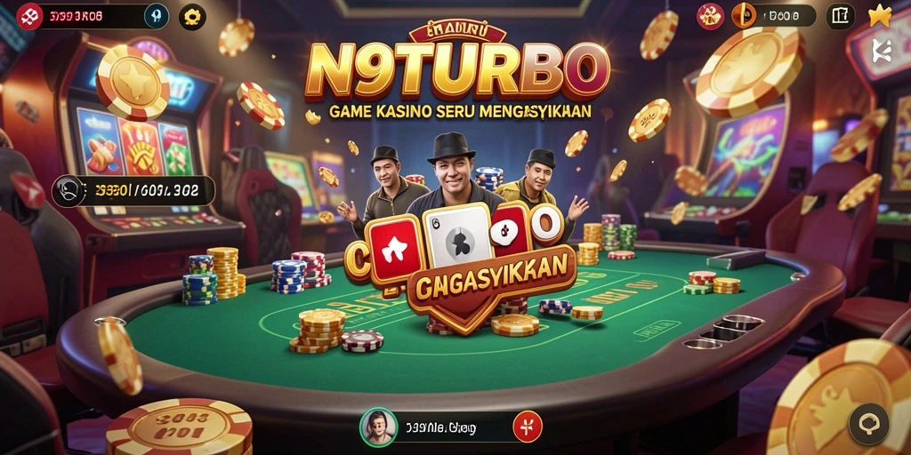 Gameplay N9TURBO yang seru dan penuh aksi dalam kasino.