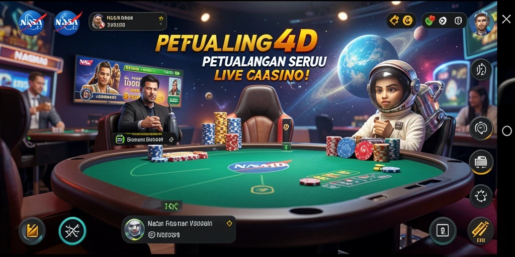 Tampilan gameplay Live Casino yang mendebarkan di NASA4D.