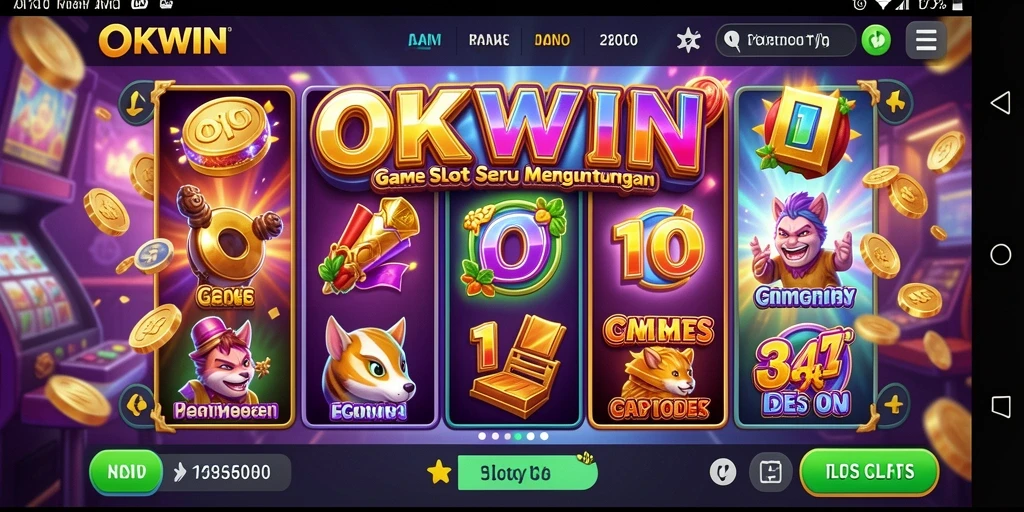 Gameplay seru OKWIN dengan berbagai tema slot yang menarik.