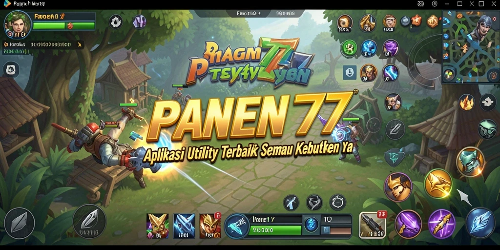 Tampilan antarmuka utama aplikasi PANEN77 yang sederhana dan fungsional.