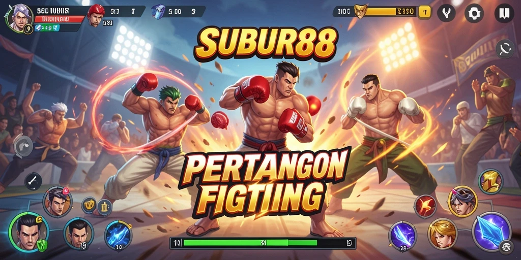 Tampilan gameplay SUBUR88 yang dinamis dalam dunia Fighting.